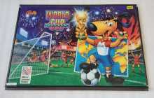 BALLY WORLD CUP SOCCER Pinball Machine Translite Backbox Artwork w Glass & Frame #8609 