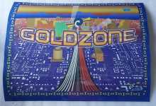 BENCHMARK GOLDZONE Arcade Game Marquee Vinyl Translite (1225)