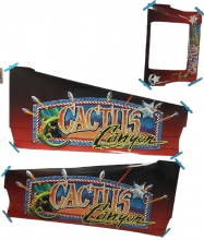 CHICAGO GAMING CACTUS CANYON Pinball Machine 3 pc DECAL SET #7935