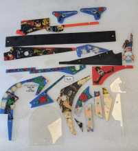 DATA EAST GUNS N' ROSES Pinball Machine INCOMPLETE PLASTIC Set #9621 