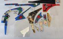 DATA EAST GUNS N' ROSES Pinball Machine INCOMPLETE PLASTIC Set #9621 