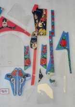 DATA EAST GUNS N' ROSES Pinball Machine INCOMPLETE PLASTIC Set #9691 