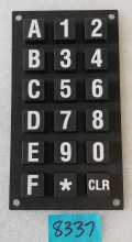 DIXIE NARCO 2145/5591 Bev Max, DN5000 RUBBER NUMBER PAD #W453-2 (8337) 