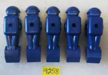 DYNAMO SOCCER FOOSBALL Arcade Game BLUE REPLACEMENT MAN Lot of 5 #9258 