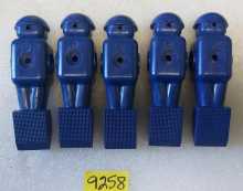 DYNAMO SOCCER FOOSBALL Arcade Game BLUE REPLACEMENT MAN Lot of 5 #9258