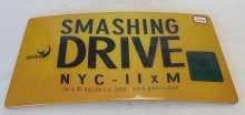 GAELCO SMASHING DRIVE Arcade Game PLEXIGLASS Header Marquee (2289)