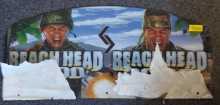 GLOBAL VR BEACH HEAD 2000 Arcade Game Overhead Header PLEXIGLASS #7464 