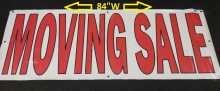 HUGE MOVING SALE VINYL BANNER SIGN with GROMMETS