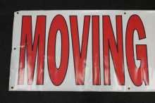 HUGE MOVING SALE VINYL BANNER SIGN with GROMMETS