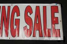 HUGE MOVING SALE VINYL BANNER SIGN with GROMMETS