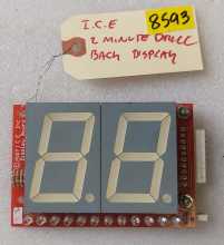 ICE 2 MINUTE DRILL Arcade Game BACK DISPLAY Board #FB2035 (8593)