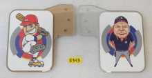 ICE MAJOR LEAGUE BASEBALL Arcade Game 2 PIECE PLEXIGLASS TARGET Set #8343 