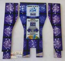 ICE WHEEL OF FORTUNE Pusher Arcade Game LEFT, RIGHT & CENTER PLEXIGLASS PIECES #9542 