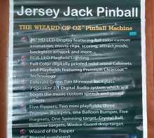 JERSEY JACK PINBALL WIZARD OF OZ Standard Collectible Vinyl Promotional Banner on Metal Hanger with Toggle Hook 