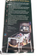 JERSEY JACK WIZARD OF OZ Original Pinball Machine Game COLLECTIBLE Promotional VINYL ADVERTISING SIGN #5616 