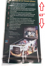 JERSEY JACK WIZARD OF OZ Original Pinball Machine Game COLLECTIBLE Promotional VINYL ADVERTISING SIGN #5616  