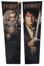 JJP THE HOBBIT Pinball Backbox Head DECAL Set LEFT #61-006003-00 & RIGHT Side #61-6004-00 - SIGNED (9383)