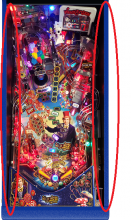 Jersey Jack DIALED IN / WILLY WONKA Pinball Machine Game BLUE Side Rail #42-007003-01 (6949) 
