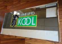 KOOL Genuine Cigarette Vending Machine Marquee Header MIRRORED GLASS 