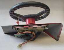 LELAND IRONMAN IVAN STEWART'S SUPER OFF ROAD Arcade Game RED STEERING WHEEL ASSEMBLY #9743