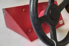 LELAND IRONMAN IVAN STEWART'S SUPER OFF ROAD Arcade Game RED STEERING WHEEL ASSEMBLY #9743 