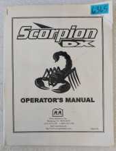 MERIT SCORPION DX Arcade Game Operator's Manual #6365 