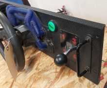 MIDWAY CRUIS'N WORLD Arcade Game COMPLETE STEERING CONTROL PANEL Assembly CONVERTED from HYPER DRIVE (2228) 