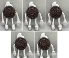 NABISCO OREO Cookie Man Character 4.5 in Flexible PVC Bendable Advertising Promo Item  