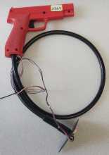 NAMCO TIME CRISIS 1, II, 3 / POINT BLANK 1 & 2 Arcade Game HAPP VERSION GUN w CABLE (2369)