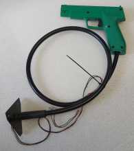 NAMCO TIME CRISIS 1, II, 3 / POINT BLANK 1 & 2 Arcade Game HAPP VERSION GUN w CABLE (2372) 