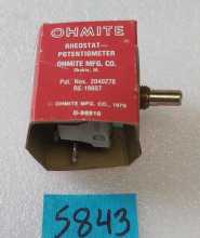 OHMITE 2040278 RE-19607 Rheostat Potentiometer #5843 