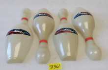 PARKER BOHN SHUFFLE ALLEY Arcade Game REPLACEMENT BOWLING PINS - SET of 4 #8361