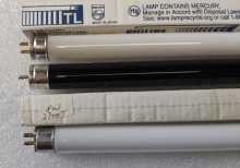 PHILIPS & ? F8T5 - 8 Watt Fluorescent Tube - 22 White & 2 Black - Lot of 24 Bulbs #8892