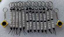 Pool Alphabet Bead Keychains  