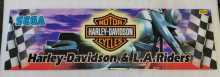 SEGA HARLEY DAVIDSON / LA RIDERS  Arcade Game PLEXIGLASS HEADER #8658 