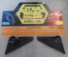 SEGA STAR WARS TRILOGY DELUXE Arcade Game PLEXIGLASS HEADER & PLASTIC TRIM PIECES #9539 