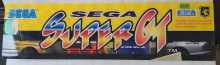 SEGA SUPER GT Arcade Game PLEXIGLASS Overhead Header (6533)