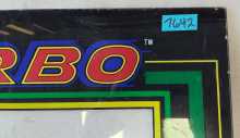 SEGA TURBO Arcade Game Overhead Header PLEXIGLASS #7642 