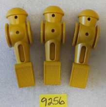 SOCCER FOOSBALL Arcade Game YELLOW REPLACEMENT MAN Lot of 3 #9256 