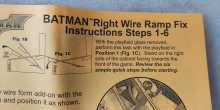 STERN BATMAN Pinball Machine RIGHT WIRE RAMP FIX Kit #9671