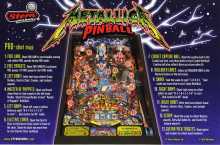 STERN METALLICA PRO Pinball FLYER SHOT MAP Poster #5792 