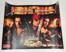 STERN PIRATES OF THE CARIBBEAN Pinball Machine Translite Backbox Artwork signed by Dennis Nordman #9248 