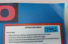 TAITO OPERATION WOLF Arcade Game LEXAN CONTROL PANEL OVERLAY #7992