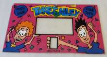 TICKET ALLEY Arcade Game Plexiglass Backglass Backbox Header #8353