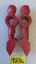 VINTAGE STRIKER SOCCER FOOSBALL Arcade Game RED REPLACEMENT MAN Lot of 2 #9236
