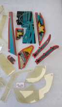 WILLIAMS DEMOLITION MAN Pinball Machine INCOMPLETE PLASTIC Set #9628 