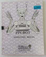 WILLIAMS PINBOT Pinball INSTRUCTION MANUAL #6245 