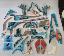WILLIAMS TERMINATOR 2 Pinball Machine INCOMPLETE PLASTIC Set #9606
