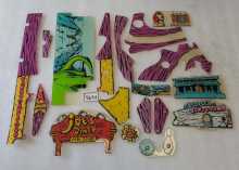 WILLIAMS THE FLINTSTONES Pinball Machine INCOMPLETE PLASTIC Set #9634 