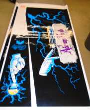 Addams Family Pinball Machine Game Cabinet Artwork 5 piece Decal Set NEW/OLD STOCK #51 for sale 